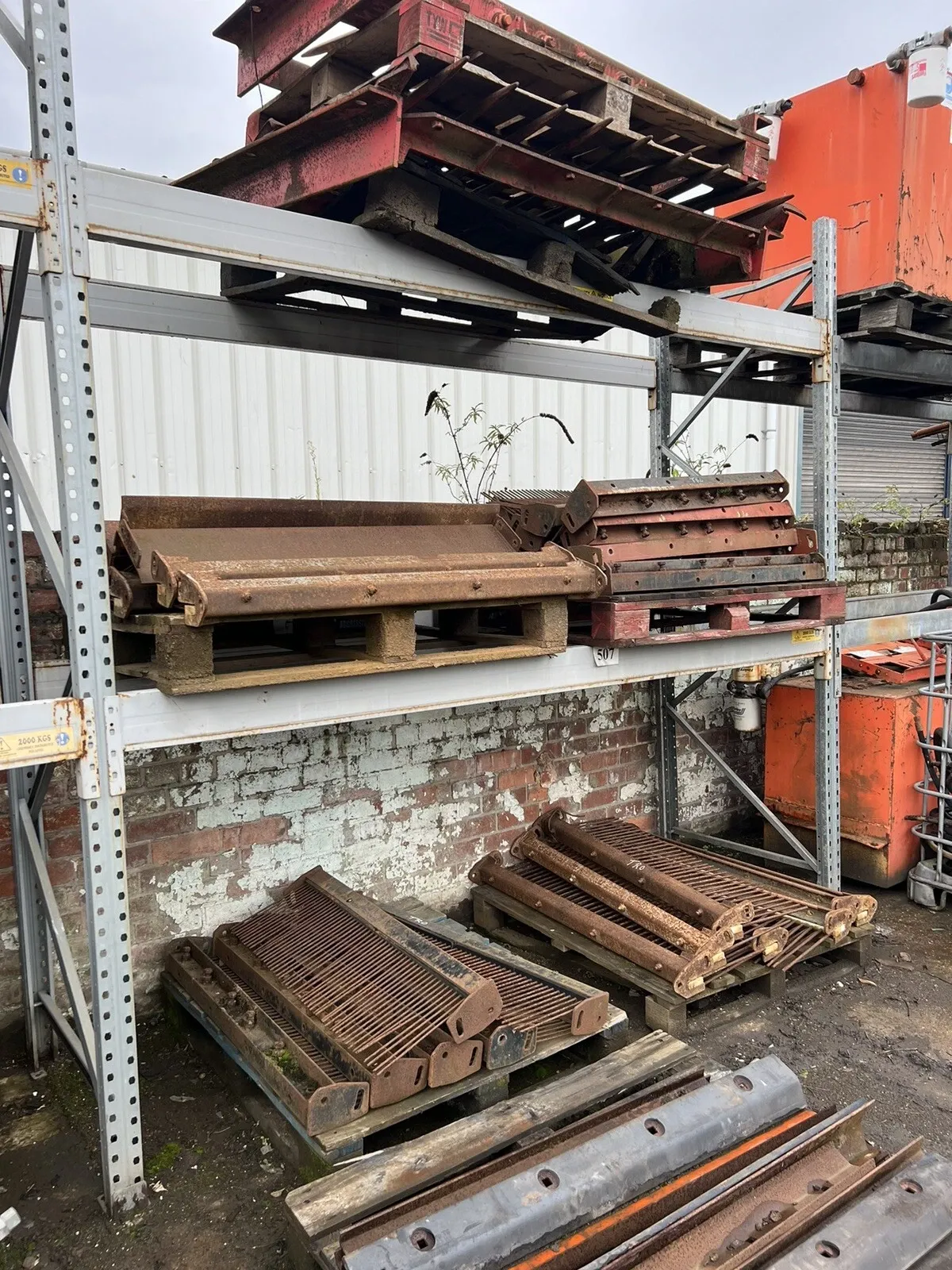 Finger screen decks stacked on racking